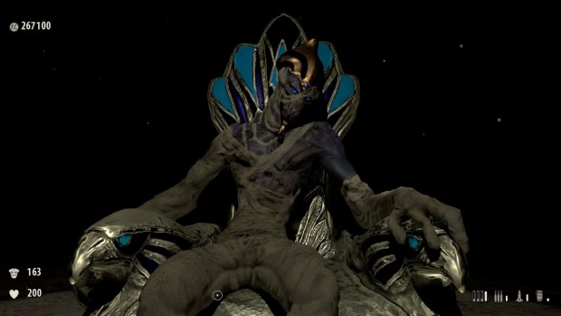 Beim Archäologietrip findet Sam diese Alienmumie.